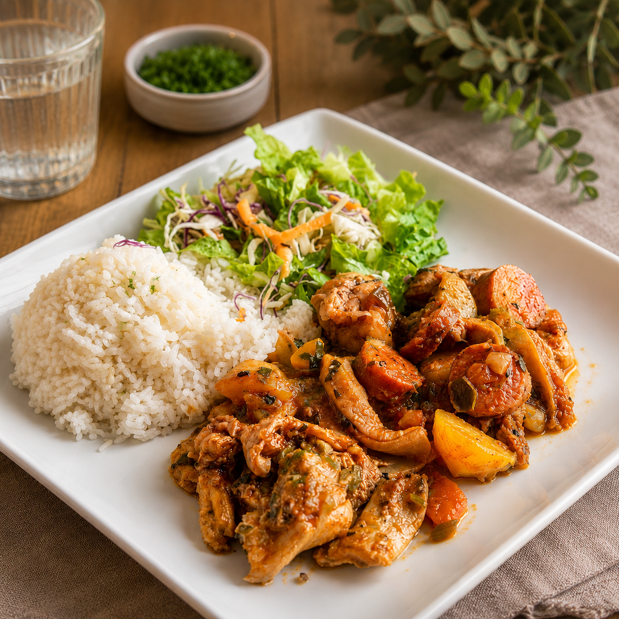 Mondongo con rabito de cerdo y chorizos